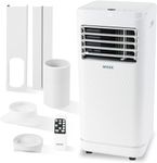 Mylek Air Conditioning Unit, Powerful Portable Air Conditioner 9000BTU AC Unit, Dehumidifier, Mobile Cooling Fan, Digital Display, 2 Speeds, Timer, Window Venting Ventilation Kit [Energy Class A]
