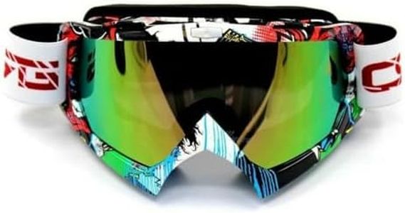 TDR MX Racing Goggles Clear Tinted Lens Dirt Pit Trail Bike Enduro Riding Motorcycle Motocross Skiing Snowboard Skateboard UV Protection Adjustable Strap
