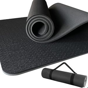 Cozyhome Extra Thick Yoga Mat TPE All-Purpose Non-Slip Exercise Mat High Density Anti-Tear Pilates Mat with Carrying Strap for Women Men Kids- TPE Yoga Mats 8mm, 72" Lx 24" W