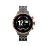 Fossil Women's Gen 6 42mm Touchscreen Smartwatch with Alexa Built-in, Heart Rate, Blood Oxygen, GPS, Contactless Payments, Speaker and Smartphone Notifications, Rose Gold/Gunmetal, Modern