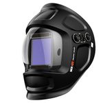 Upgraded Ultra Large Viewing Screen True Color Solar Power Auto Darkening Welding Helmet,Hemispherical 4C lense, 4 Arc Sensor Wide Shade 4~5/9-9/13 for TIG MIG Arc Weld Grinding Welder Mask ZEALBON