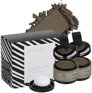 Hairline Powder Instant Gray Coverage Hair Color for Roots and Highlights for Women & Men (0.14 Ounce (Pack of 2), Medium Brown)