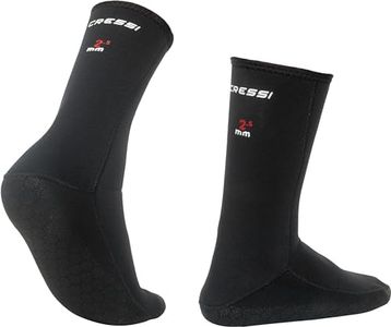 Cressi unisex adult Black Antislip Neoprene Socks, Black, Large