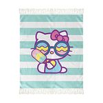 Northwest Hello Kitty Popsicle Beach Throw Blanket with Tassels, 50" x 60"