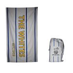 Leeds FC - The Whites Large Beach Towel - Super Absorbent, Quick Dry, Sand Free - Gym, Beach, Holiday, Swimming - Compact, Lightweight, Microfiber - Large (160x90cm,63x35) - includes Bag