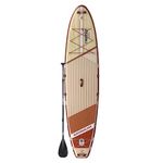 THURSO SURF Inflatable Stand Up Paddle Board All-Around SUP Waterwalker 132 11'×32''×6'' Deluxe Package | Carbon Shaft Paddle | Roller Backpack | Rechargeable Electric Air Pump | Coiled Leash(Crimson)