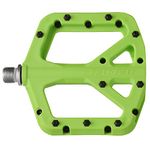 FIFTY-FIFTY Mountain Bike Pedals, Non-Slip MTB Nylon Composite Pedals, 9/16" Bicycle Pedals, Lightweight and Wide Flat Platform Pedals (Green)