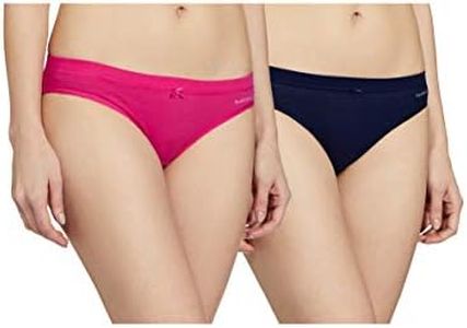 Van Heusen Women Bikini Panty - Cotton Spandex - Pack Of 2 - Anti Bacterial, No Marks Waistband, Moisture Wicking, Moderate Coverage_11110_Assorted_S