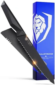 Dalstrong Serrated Utility Knife - 6.5 inch - Shadow Black Series - Black Titanium Nitride Coated Kitchen Knife - High Carbon - 7CR17MOV-X Vacuum Treated Steel Cooking Knife - Sheath - NSF Certified