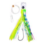 Trolling Lures Saltwater Fishing, 8.8inch Deep Sea Trolling Fishing Lures Offshore Big Game Lures for Marlin Tuna Mahi Wahoo (1pc,Yellow Green)