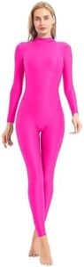 speerise Adult High Neck Zip One Piece Unitard Full Body Leotard Bodycon Jumpsuit for Women