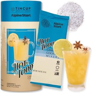 Alpine Start Campfire Cocktail Mixers - Bitters and Individual Powder Mix for Bourbon Spirits, Mocktails and Non Alcoholic Whiskey Drinks - Lemon Ginger Cinnamon Flavor (2.12 OZ)5 Packets (Hot Toddy)