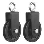 Cable Pulley Rotation Traction Wheel 3.54 in/90 mm Silence Smooth Detachable 360 Rotation for Pulley System DIY Attachment Lifting Blocks Gym Equipment, hoists, Clothesline, DIY Home Projects (2 Pack)