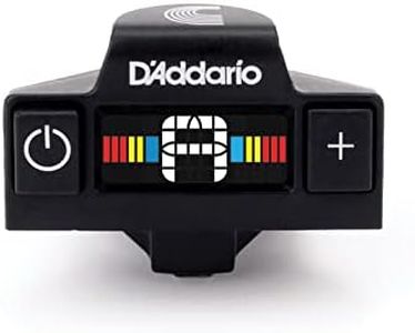 D'Addario Accordeur pour ukulélé – Accordeur de trou sonore pour ukulélé – Accordeur numérique – Clip de trou sonore non marquant – Affichage couleur – Réglage rapide et précis