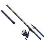 Mitchell Neuron SW Float Combo, Rod and Reel Sea Fishing Tackle Set, Float Fishing For Sea Bream, Mullet, Snapper, Tackle Included, Ready to Fish Out of the Box, Unisex, Blue/Gold, 4m | 10-40g