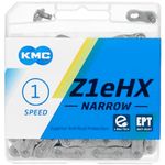 KMC Unisex's Z1eHX EPT Single Speed Chain, Dark Silver, Narrow (128 Links)