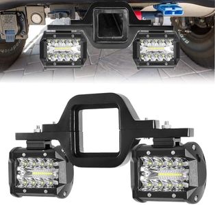 Hitch LED Lights,EBESTauto 4 Inch LED Work Light Pods with 2.5 Inch Towing Hitch Mount Brackets for Truck Trailer SUV Pickup Fit Dual Led Off-Road Driving Hitch Light bar