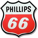 GHaynes Distributing Vintage PHILLIPS 66 Gas Station Logo Shaped Sticker Decal (motorcycle car gasoline) 4 x 4 inch