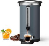 GarveeHome 120 Cups Coffee Urn,18L/4.8 Gallon Double Wall Commerical Coffee Maker for Buffet Catering Wedding Gathering,Large Capacity Hot Coffee Dispenser,Stainless Steel Hot Water Urn