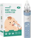 GROWNSY Nasal Aspirator for Baby, Electric Nose Aspirator for Toddler, Baby Nose Sucker, Automatic Nose Cleaner with 3 Silicone Tips, Adjustable Suctions, Music and Light Soothing Function