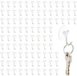 Juvale Mini Clear Suction Cup Hooks, 0.19 Inches (30 mm, 100 Pack)