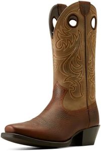 ARIAT Men's Sport Square Toe Cowboy Boot, Brown Bomber/Brown Oiled Rowdy, 9.5 Wide