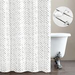 jinchan Black and White Shower Curtain Herringbone Fabric Shower Curtain Zig Zag Chevron Farmhouse Shower Curtain Zigzag Modern Shower Curtain for Bathroom Waterproof Hooks Included 70x84 inches