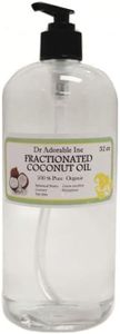 Dr Adorable - 32 oz with PUMP - Fractionated Coconut Oil - 100% Pure Natural Organic