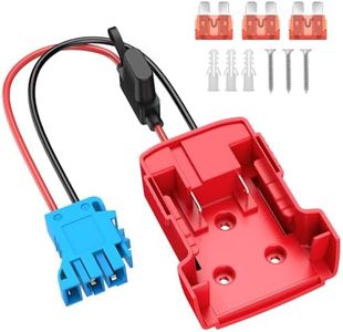 Azocek Power Wheel Adapter Compatible with Milwaukee Battery with Wire Harness Connector Compatible with Peg-Perego Children Ride-on Car, 12AWG Wire with 40A Fuse