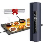 2026 Upgraded XXL Extra Large Warming Mat for Food with Heat Resistant Pad, 36”x15” Electric Food Warmer for Parties Buffet with 6 Preset Modes, Dual Temprature Display, Child Lock & Auto Shut-Off