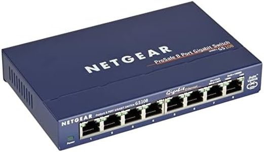 NETGEAR GS108 ProSafe 8-Port Gigabit Switch, Blue