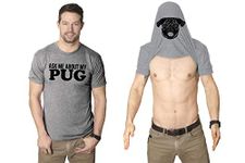 Ask Me About My Pug Face Flip T Shirt Funny Dog Dad Lover Owner Gift Hilarious Mens Funny T Shirts Flip T Shirt for Men Funny Dog T Shirt Novelty Tees for Light Grey 3XL