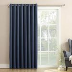 Sun Zero Barrow Energy Efficient Patio Door Curtain Panel,Navy Blue,100" x 84"