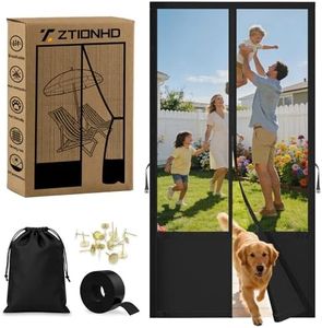 ZTIONHD Magnetic Screen Door Fits 38x82 Inch Front Doors Heavy Duty Fiberglass Mesh,36 Magnets Auto Close,No Tools Installation,Keeps Bugs Out Lets Breeze in,Pet Kid Friendly with Storage Bag