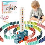 Pipihome Domino Train Toys for 3 4 5 Year Old Boys Gifts, Dominoes Set 120PCS Domino Blocks Train Toy Dominoes Game Birthday Gifts for 3 Year 2 3 4 5 Olds Boys Girls Children