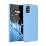 kwmobile Case Compatible with Samsung Galaxy A71 Case - Soft Slim Protective TPU Silicone Cover - Vintage Blue