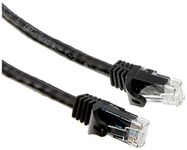 Monoprice Cat6 Ethernet Patch Cable - 1 Feet - Black (12-Pack) Snagless RJ45, 550MHz, UTP, Pure Bare Copper Wire, 24AWG - FLEXboot Series