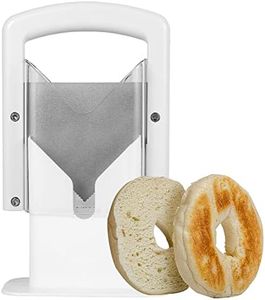 Bagel Cutter Slicer - Stainless Steel Bagel Precision Cutter Easy to Clean for Bread Muffin Kitchen 18×22cm