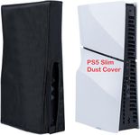 PSS Dust Cover for PS5 Slim Console Only, Precision Cut Protective Case Anti Scratch Cover Sleeve Compatible for Play Station 5 Slim Console Digital and Disc Edition - Black