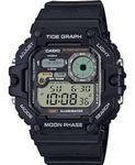 Casio Illuminator Tide Graph Moon Phase 10-Year Battery Digital Watch WS-1700H-1AV, Black