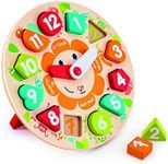 13pc Hape 23cm Chunky Clock Puzzle Educational/Activity Wooden Toy/Play Kids 3y+