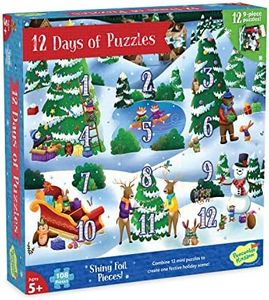 Peaceable Kingdom 12 Days of Puzzles Advent Calendar 2024 – Unique 12 Days of Christmas Advent Calendar Puzzles for Kids Ages 5 & Up