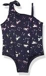 Pink Platinum Girls Baby Unicorn Rainbow Print Swimsuit, Navy, 2 Years