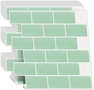 Rvhouse 3D Peel and Stick Backsplash 10"x10" 10 Sheet Self Adhesive Tiles Waterproof Wallpaper for RV Decor Kitchen Bathroom Living Room Bedroom Wall Panels Removable Oil-Proof Wall Stickers