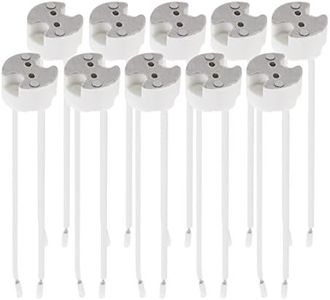 kwmobile 10x Portalámpara de casquillo GU5.3 - Conectores para lámpara GU5.3 de 12V - Portalámparas para bombillas de estándar MR16 en blanco
