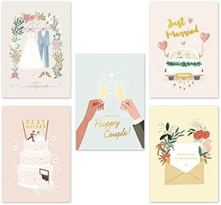 Gooji 5x7 Wedding Greeting Cards with Envelopes (Bulk 10-Pack) Matching Peel-and-Seal Envelopes | Assorted Bulk | Engagement, Blank Notes Box Assorted Stationary Personalized