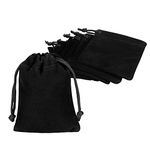 Shintop Velvet Drawstring Bags,10pcs Velvet Pouches for Jewelry Gift Packaging (Black)