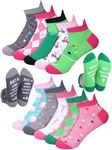 Floraltop 10 Pairs Novelty Golf Socks for Women Summer Athletic Ankle Low Cut Golf No Show Socks for Female Golfers Birthday Holiday Gifts, Women Golf, Medium-Large