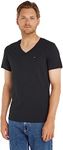 Tommy Jeans Mens Tjm Original Jersey V Neck Tee Dm0dm04410 T-Shirt, Black (Tommy Black 078), L UK