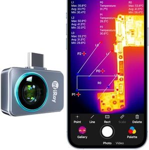 InfiRay P2 Pro Thermal Camera for Android, 256x192 IR High Resolution, 9g Smallest Thermal Imager with -4°F to 1112°F Temp Range, Video Recording Supported, Works for Smartphones and PC & Tablets
